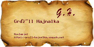 Grüll Hajnalka névjegykártya
